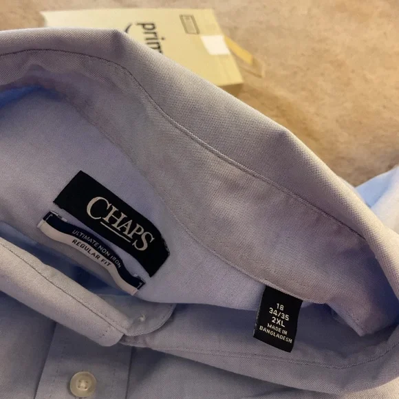 Chaps Light Blue Men's Dress Shirt - Picture 4 of 5